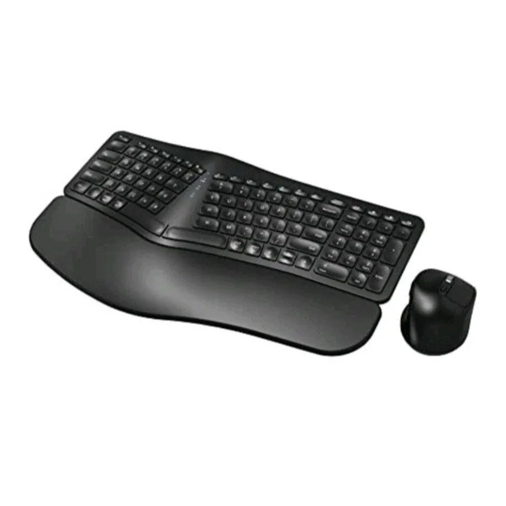 MK960 Ergonomic Wireless Keyboard Mouse Combo, Bluetooth/2.4G Split Design